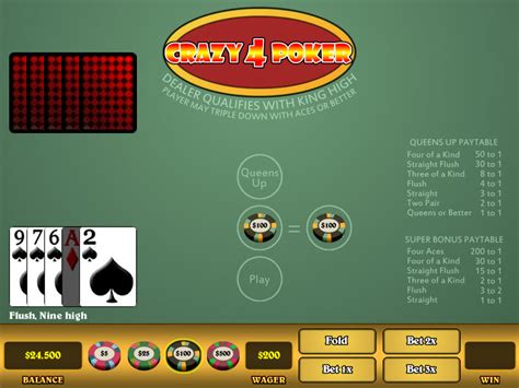 crazy four card poker.